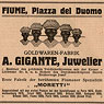 A. Gigante Juwelier, oglas,  1914.