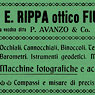 E. Rippa ottico Fiume, oglas, 1919.