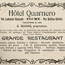 Hotel Quarnero, oglas, 1914.
