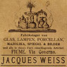 Jacques Weiss, oglas, oko 1900.-te