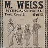 M. Weiss, oglas, 1914.