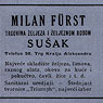 Milan Fürst, oglas, 1934.