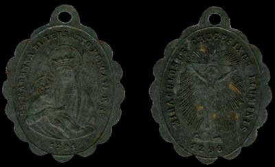 Medaljica - Ss Madonna di Tersatto pregato Pn / Miraculosus Cruceficus Fluminis