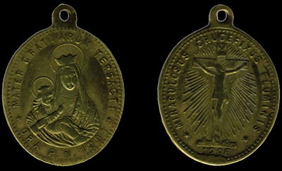 Medaljica - Mater Gratiarum Tersacti / Miraculosus crucefixus Fluminis