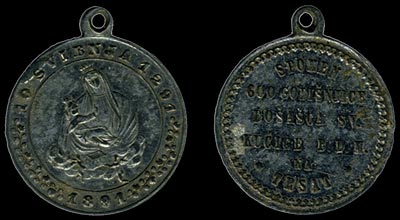 Medalja - Spomen 600 godišnjice došašća Sv. kućice B.D.M. na Trsat