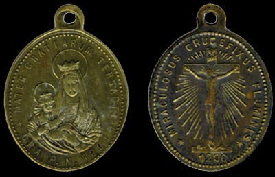 Medalja - Mater Gratiorum Tersacti / Miraculosus Crucefixus Fluminis