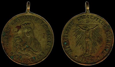 Medalja - Mater Gratiorum Tersacti / Miraculosis Crucefixus Fluminis