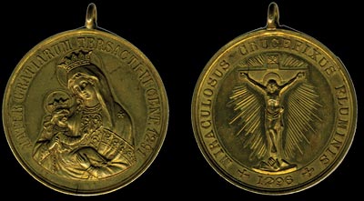 Medalja - Mater Gratiarum Tersacti – VI cent. 1291 / Miraculosus Crucefixus Fluminis