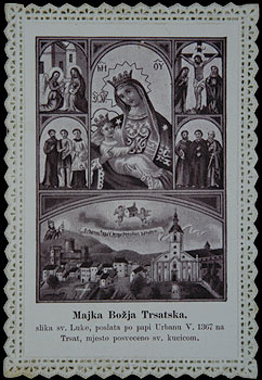 Nabožna sličica - Majka Božja Trsatska