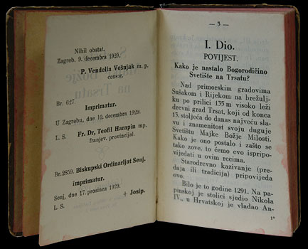 Molitvenik s poviješću Trsata